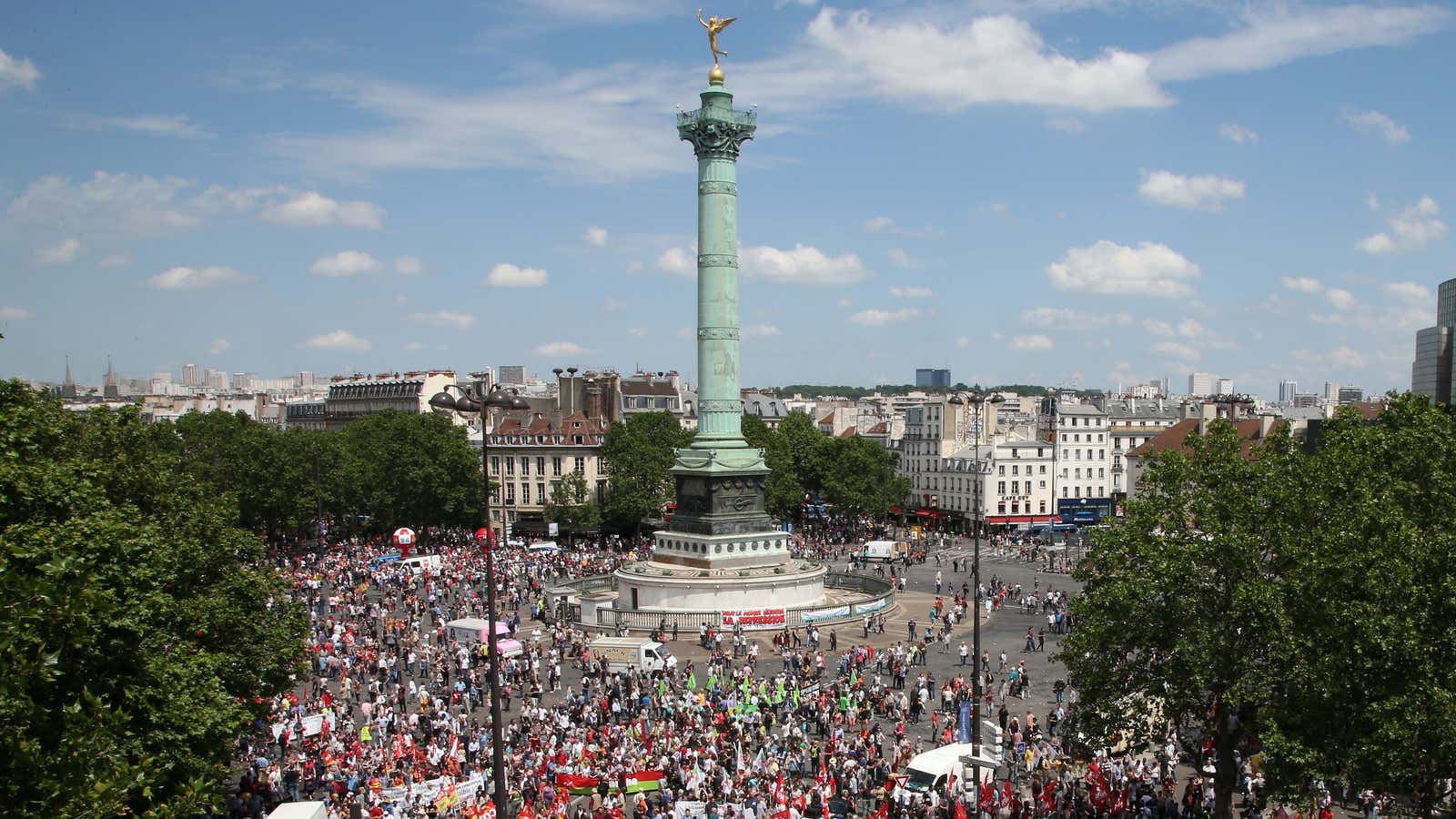 Place de la Bastille today.