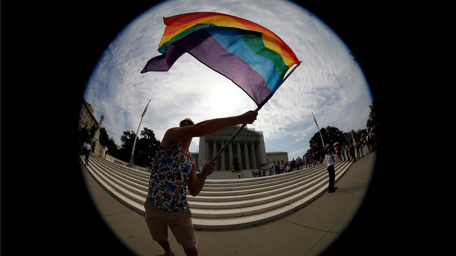 While the US celebrates, gay couples who were forced to leave the country can only watch.