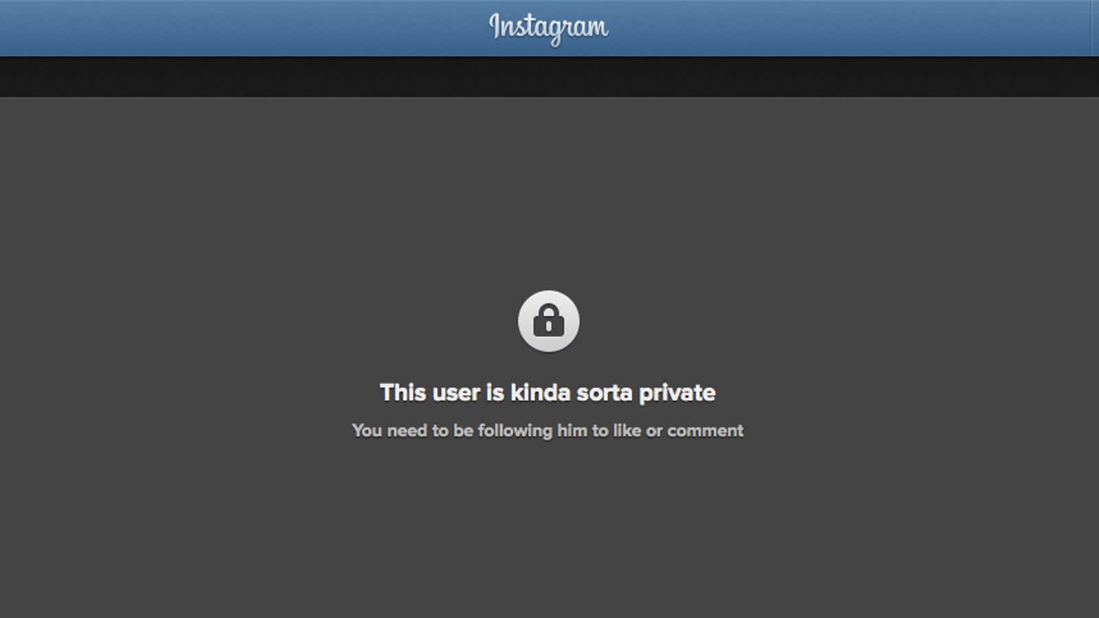 Instagram privacy screenshot