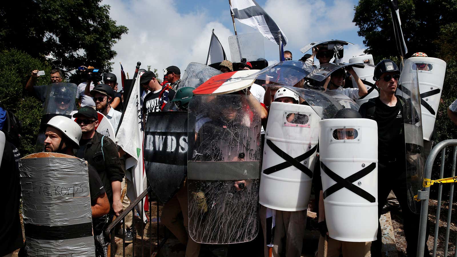 White nationalists in Charlottesville.