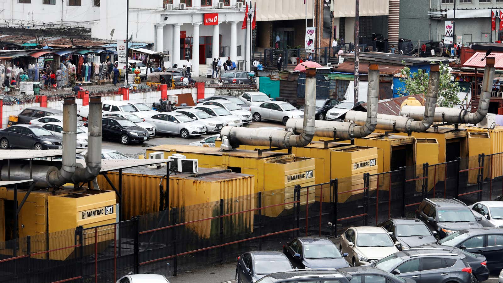 Diesel-run generators are seen in Lagos, Nigeria