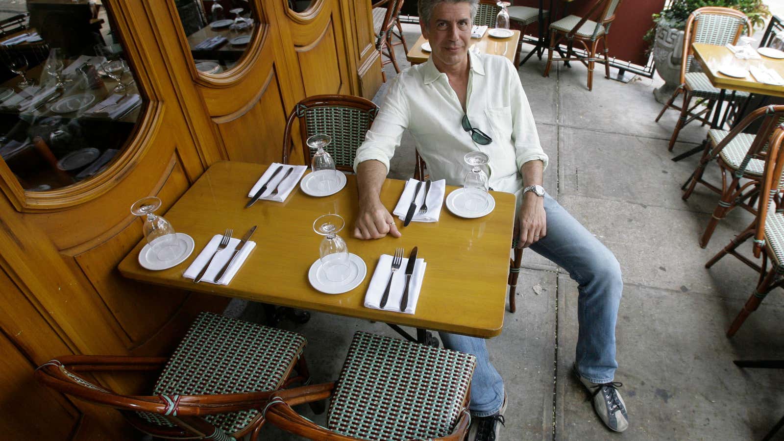 Anthony Bourdain in New York City.