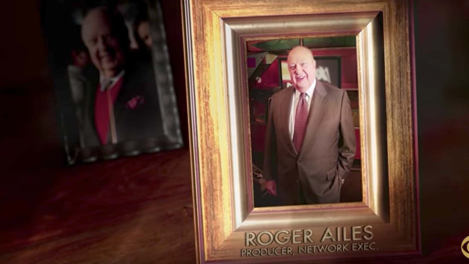 Roger Ailes pictured in the 2017 Emmy awards “in memoriam” segment.