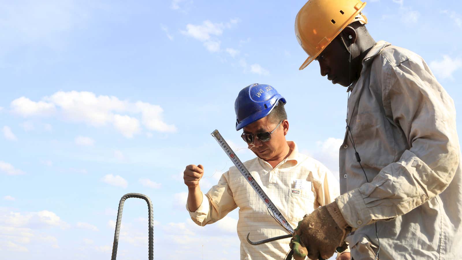 A Chinese construction engineer working in Kenya.