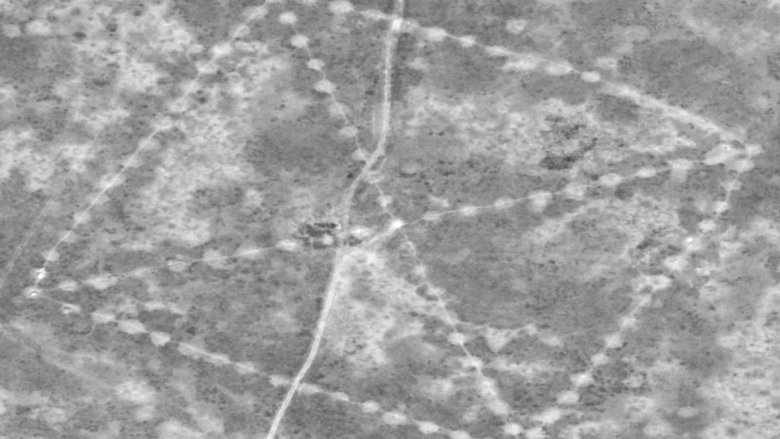 Ushtogaysky Square, one of many strange geoglyphs that NASA is now investigating.