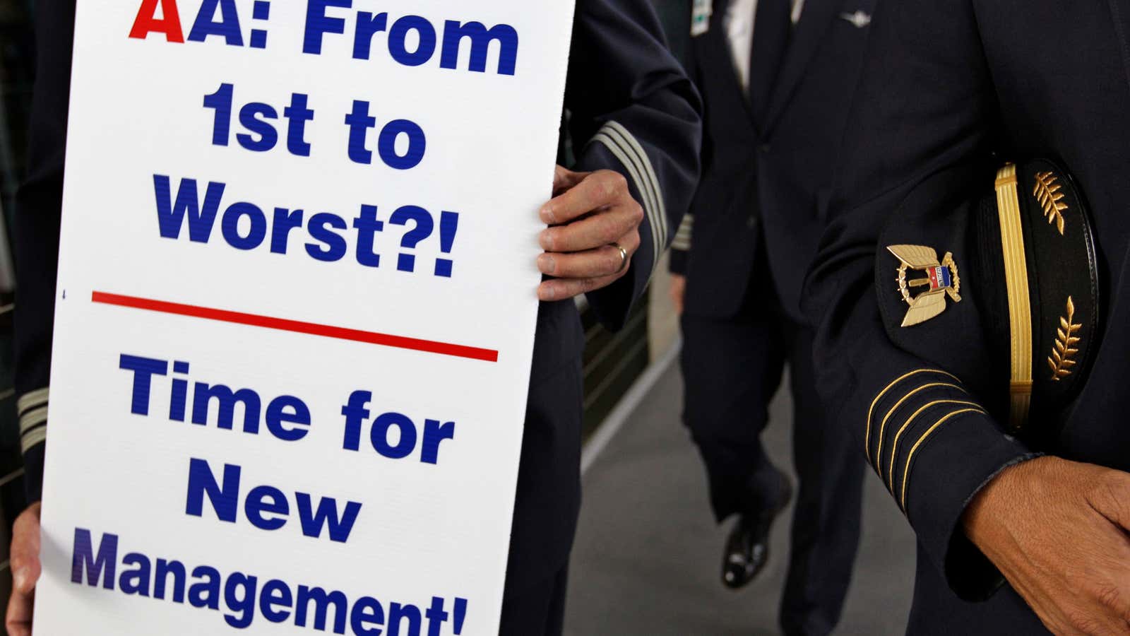 American Airlines strike at O’Hare International Airport in Chicago, IL, USA on Sep. 20.