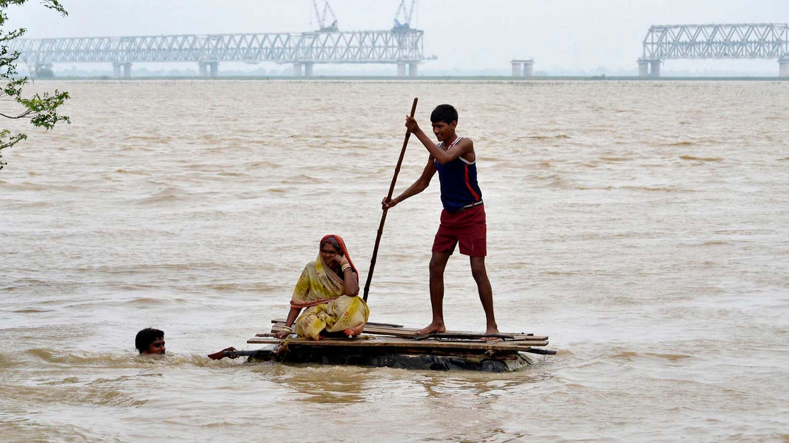 Manjhi’s family escaped floods in 1946 by climbing a tree.