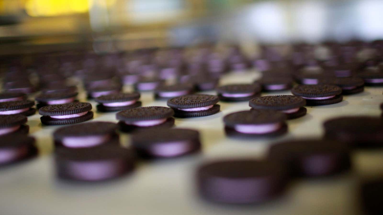 Kraft’s research lab in China once experimented with an Oreo that replaced the cookie’s traditional filling with gum.