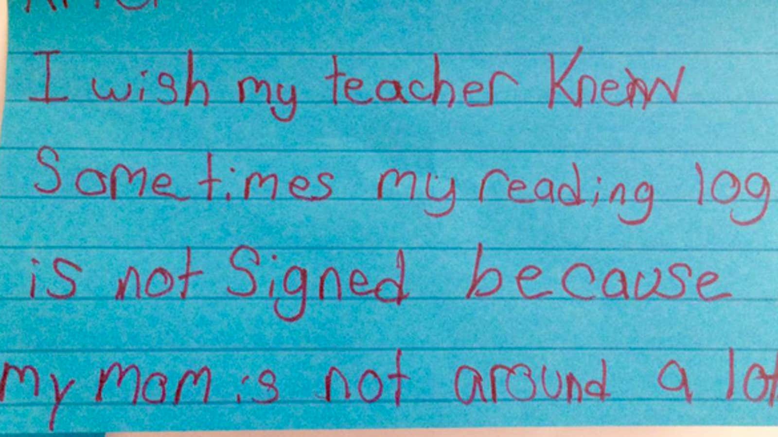 What poor students wish their teachers knew about them