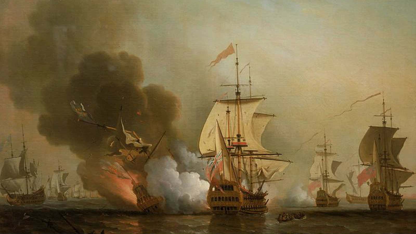 Action off Cartagena, featuring the San Jose, by Samuel Scott.