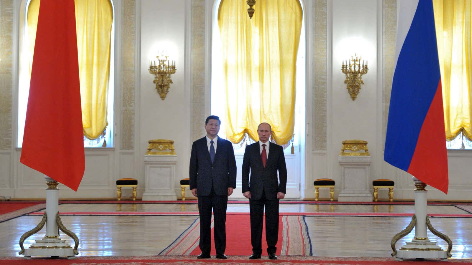 Russian President Vladimir Putin, right, and Chinese President Xi Jinping in March.