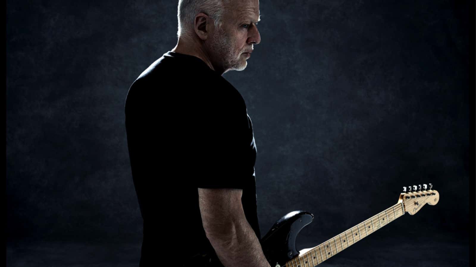 Gilmour and his guitar, opening a new chapter.