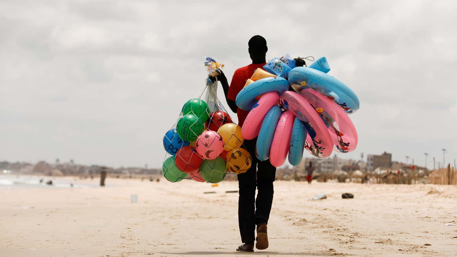 If you need help staying afloat. Yoffi beach, Dakar, Senegal.