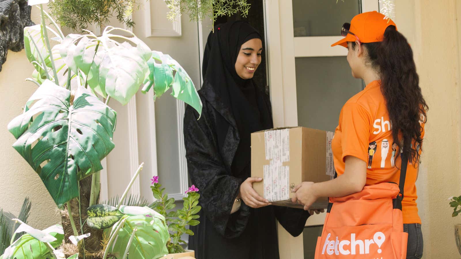 Cash-on-delivery culture, lack of house numbering, and traditional gender norms make package delivery rather difficult throughout the Middle East.