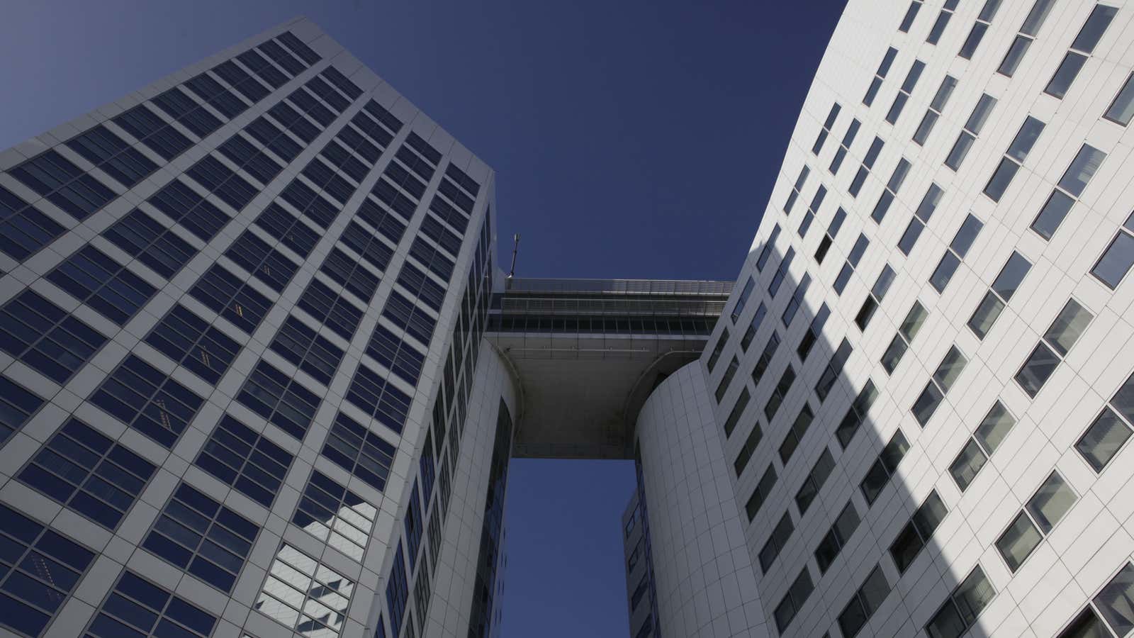 The International Criminal Court in The Hague, Netherlands.