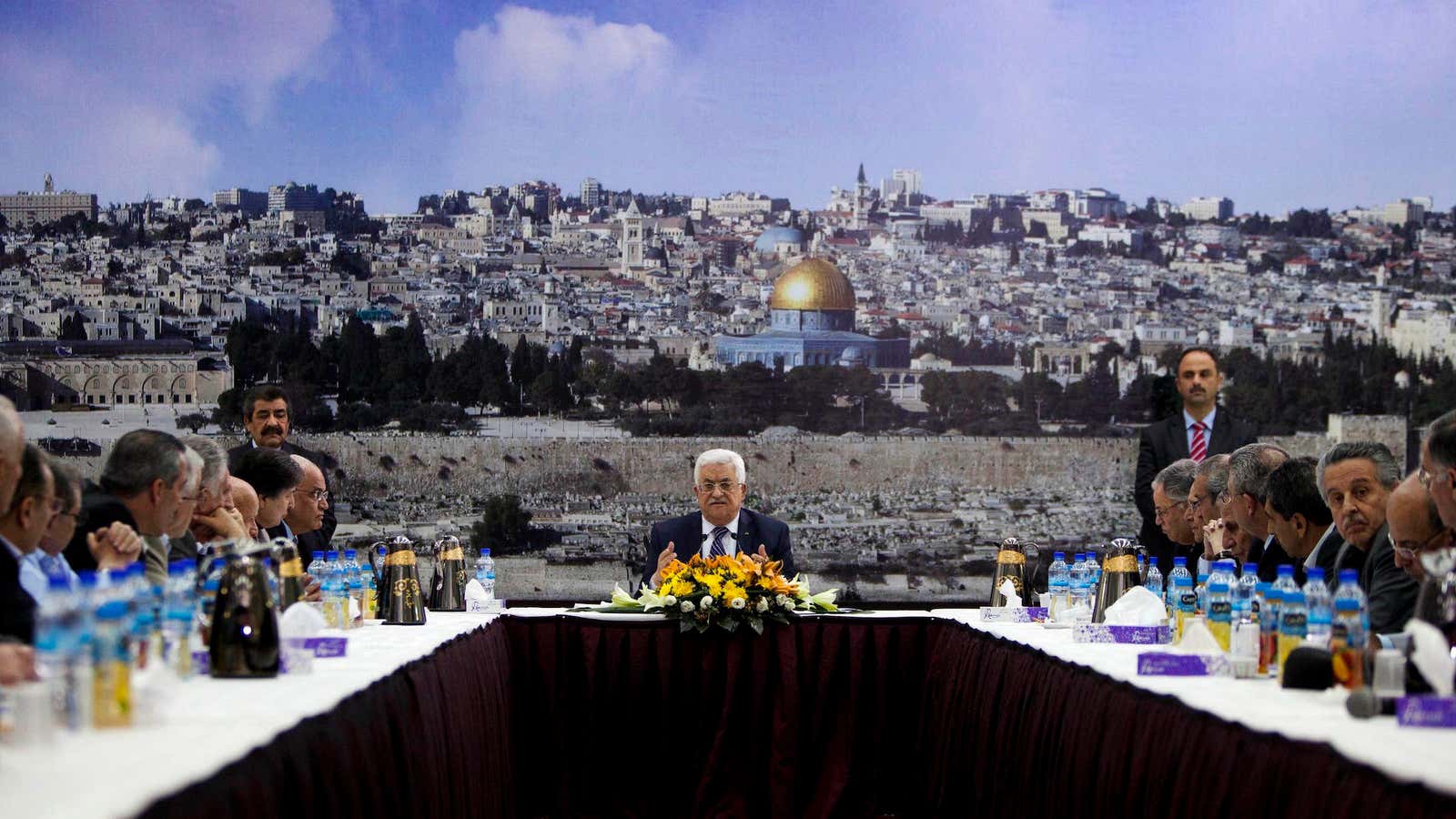 Because Mahmoud Abbas wants to be more than just a guy at a long table with a picture of Jerusalem plastered to the wall.