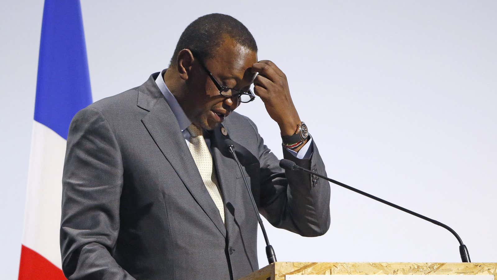 President Uhuru Kenyatta: frustrated.