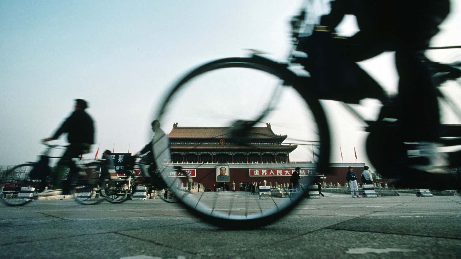 Tiananmen Square in Beijing, April 1989.