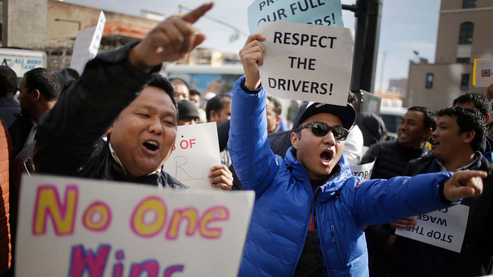 Uber drivers push back.