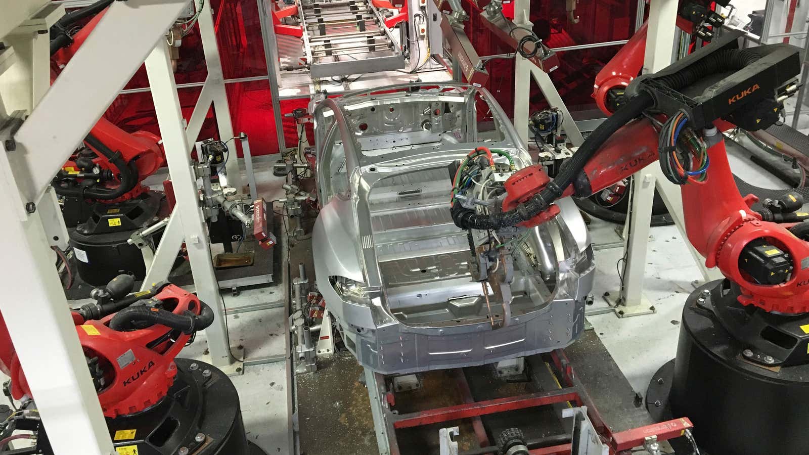 Tesla vehicles on the make.