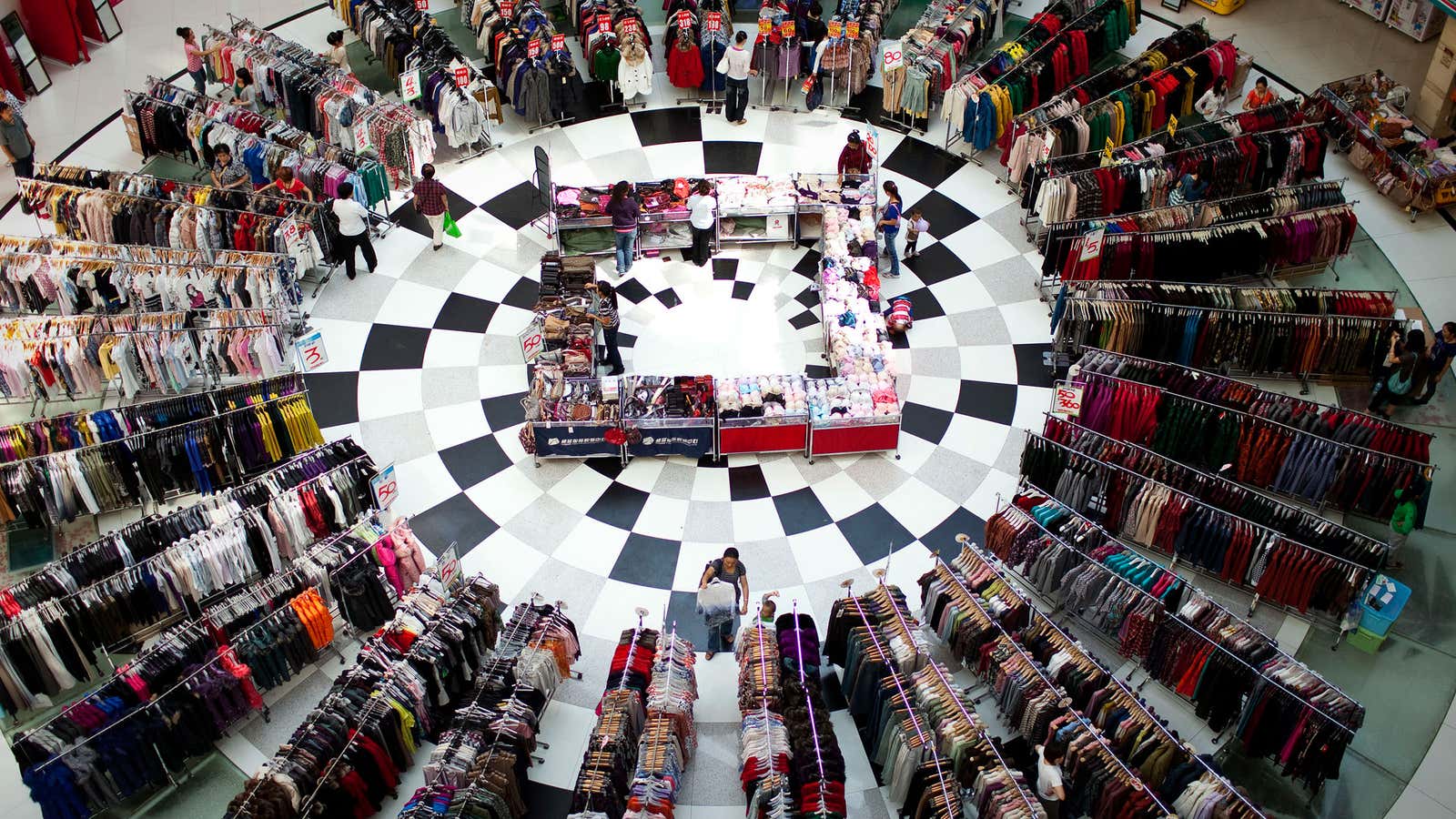 A clothing store in Beijing. Will Chinese consumers continue to be thrifty after a stimulus?