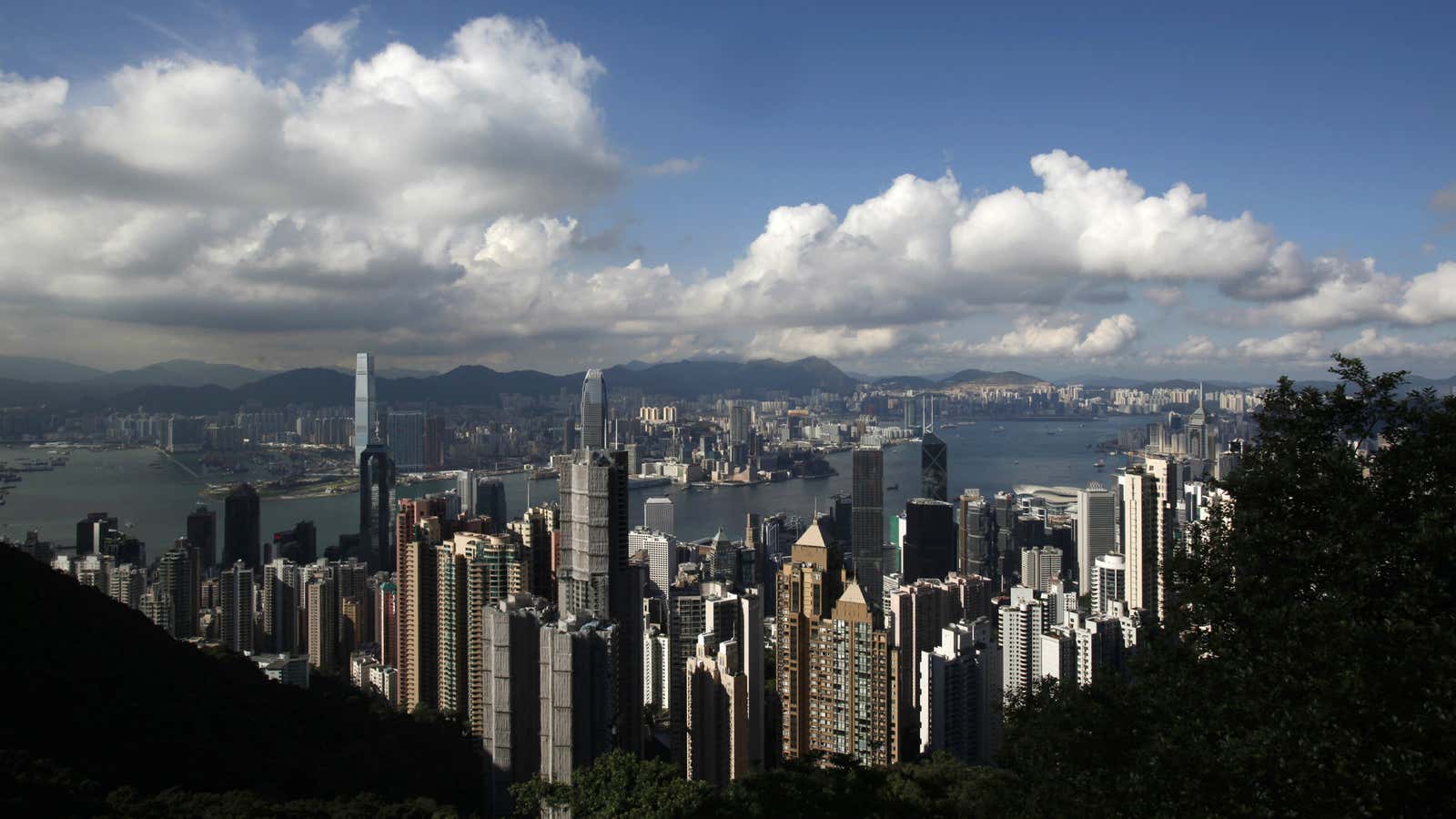 Blue skies are not ahead for Hong Kong, HSBC says.