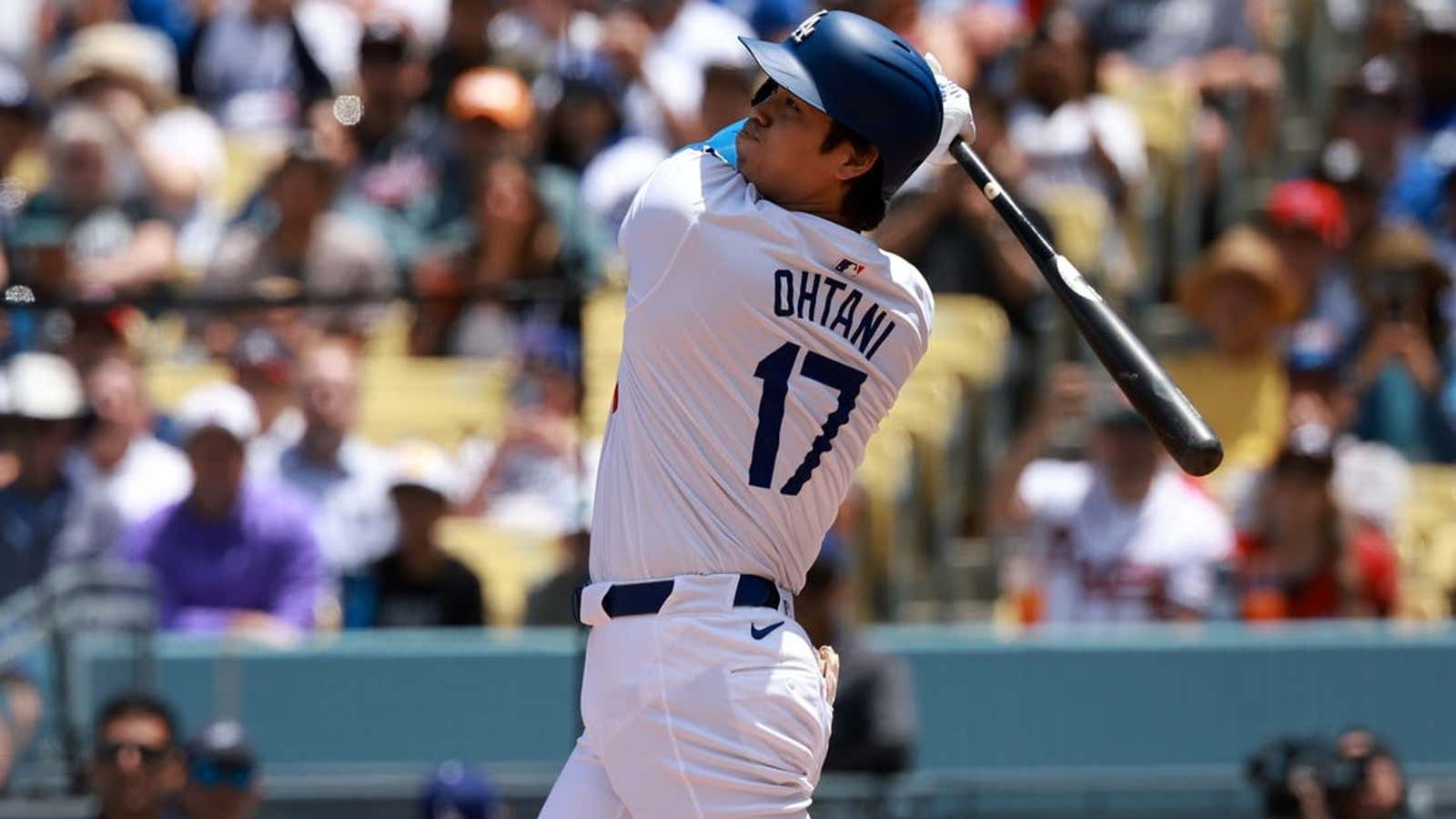 Image for Shohei Ohtani goes deep twice, Dodgers sweep Braves