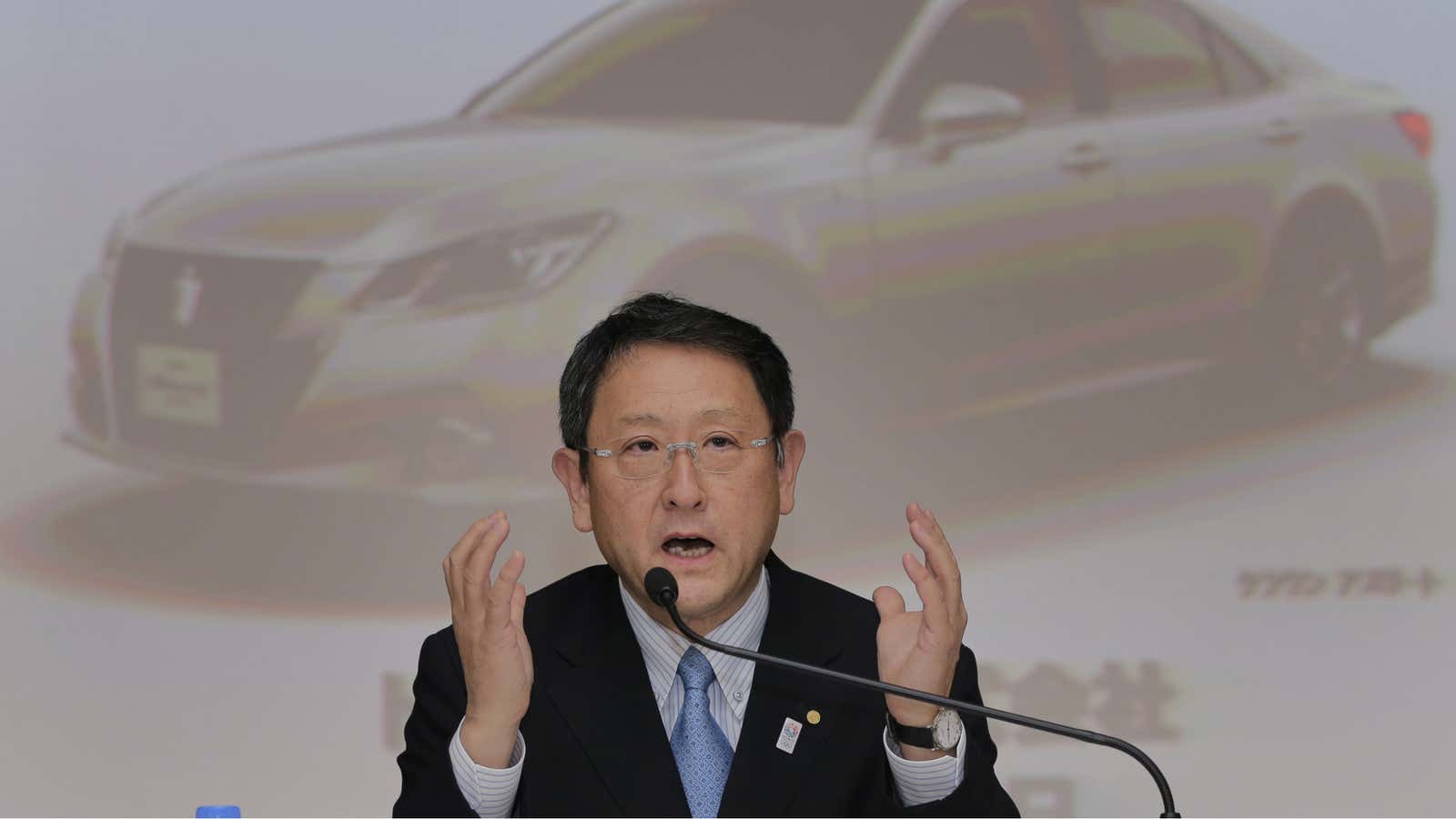 President Akio Toyoda discusses Toyota’s massive profits.