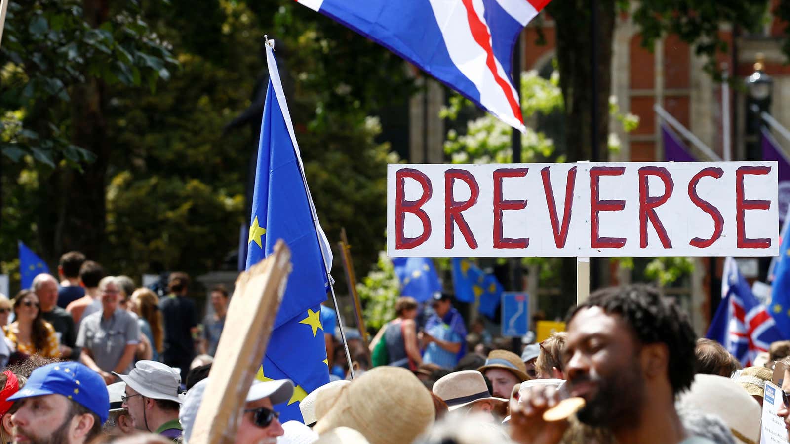 Brexit bashers rally in London.