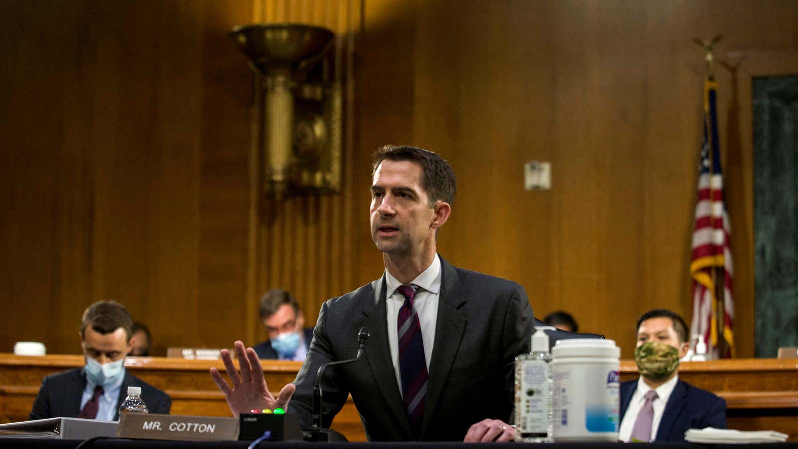 Senator Tom Cotton doesn’t want more immigrants coming to the US.
