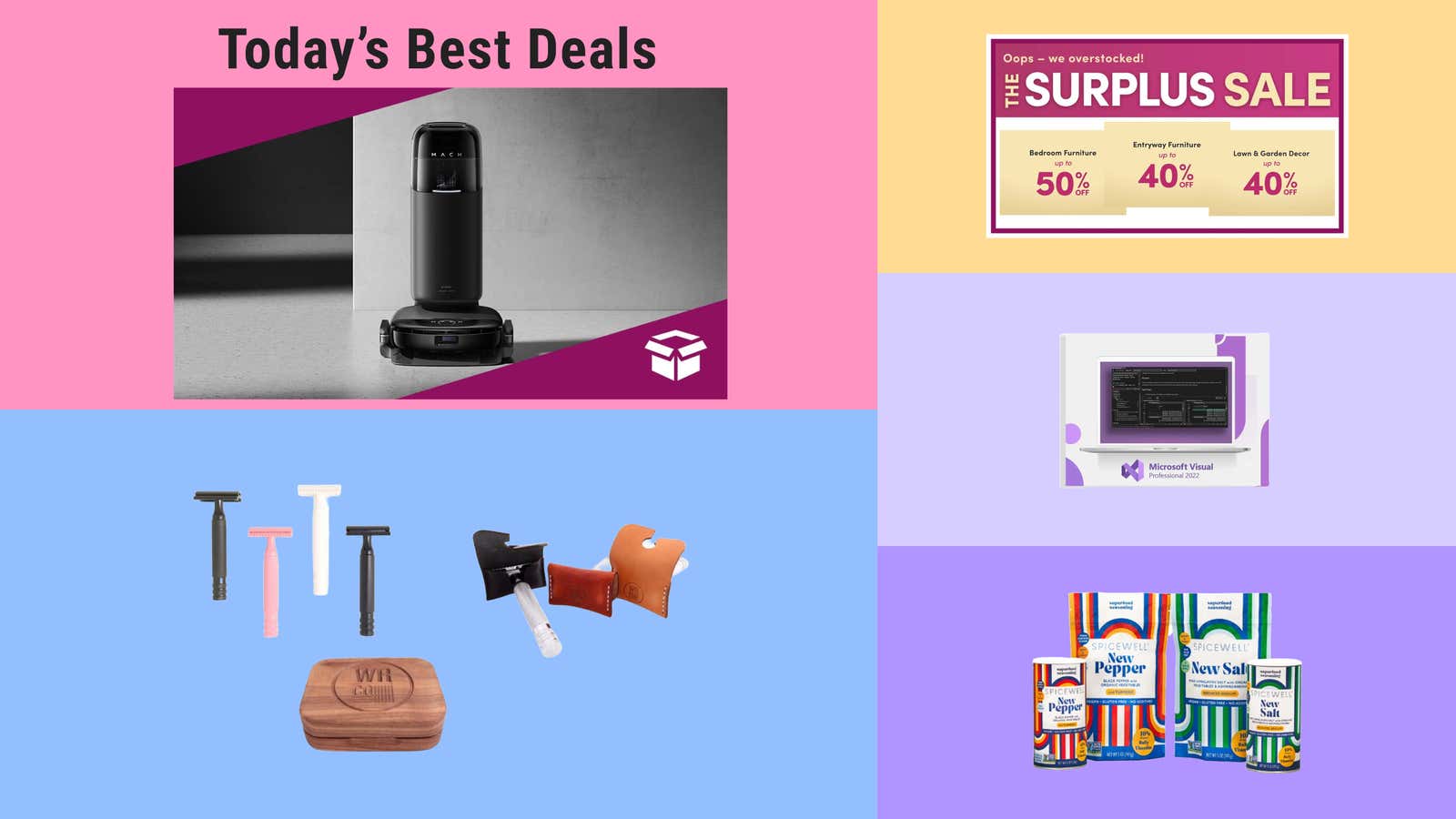 Image for Best Deals of the Day: Eufy Robot Mop/Vacuum, Western Razor, Wayfair Surplus Sale, Microsoft Visual Studio, Spicewell & More