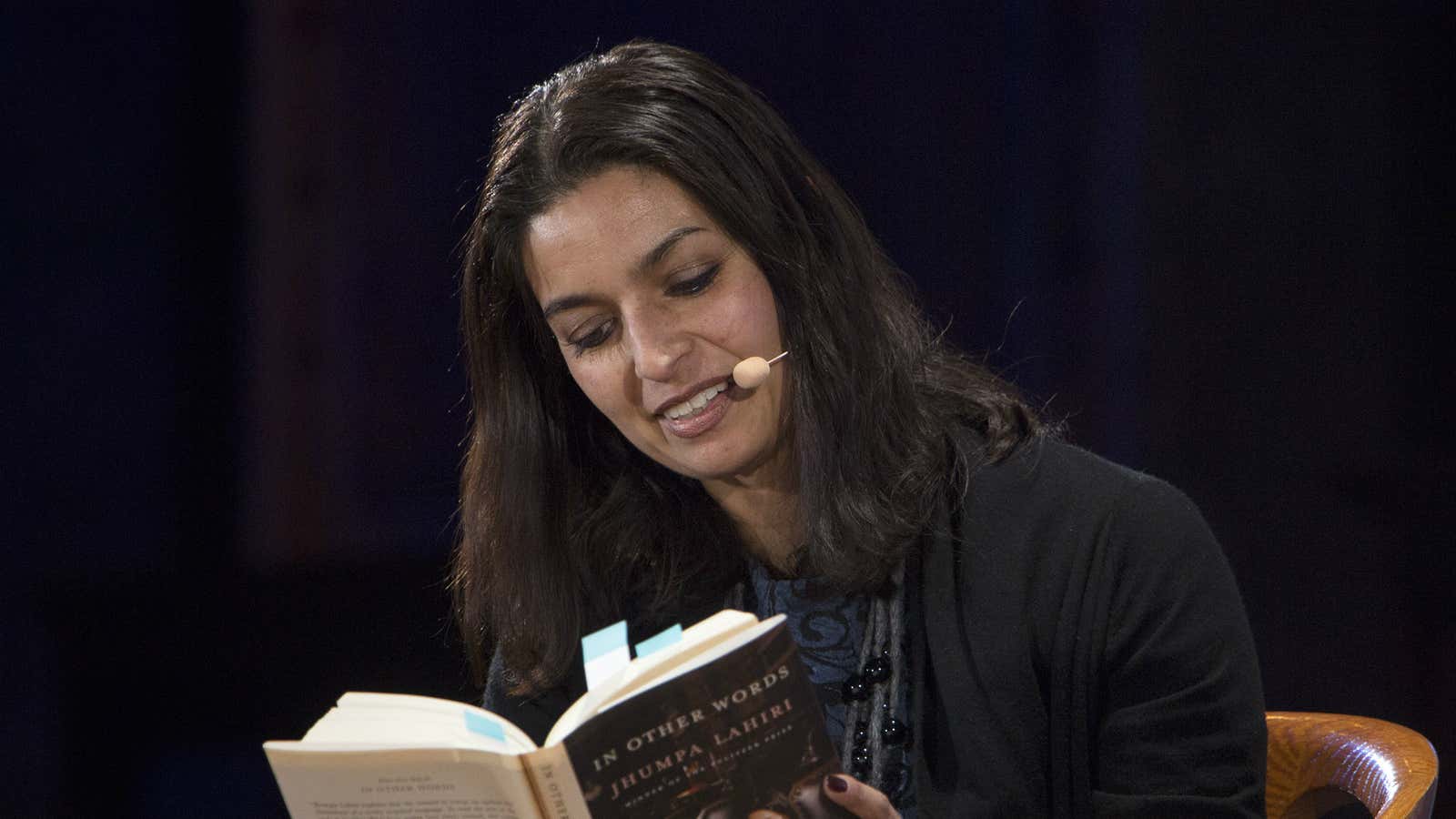 Jhumpa Lahiri says feeling settled makes her anxious.