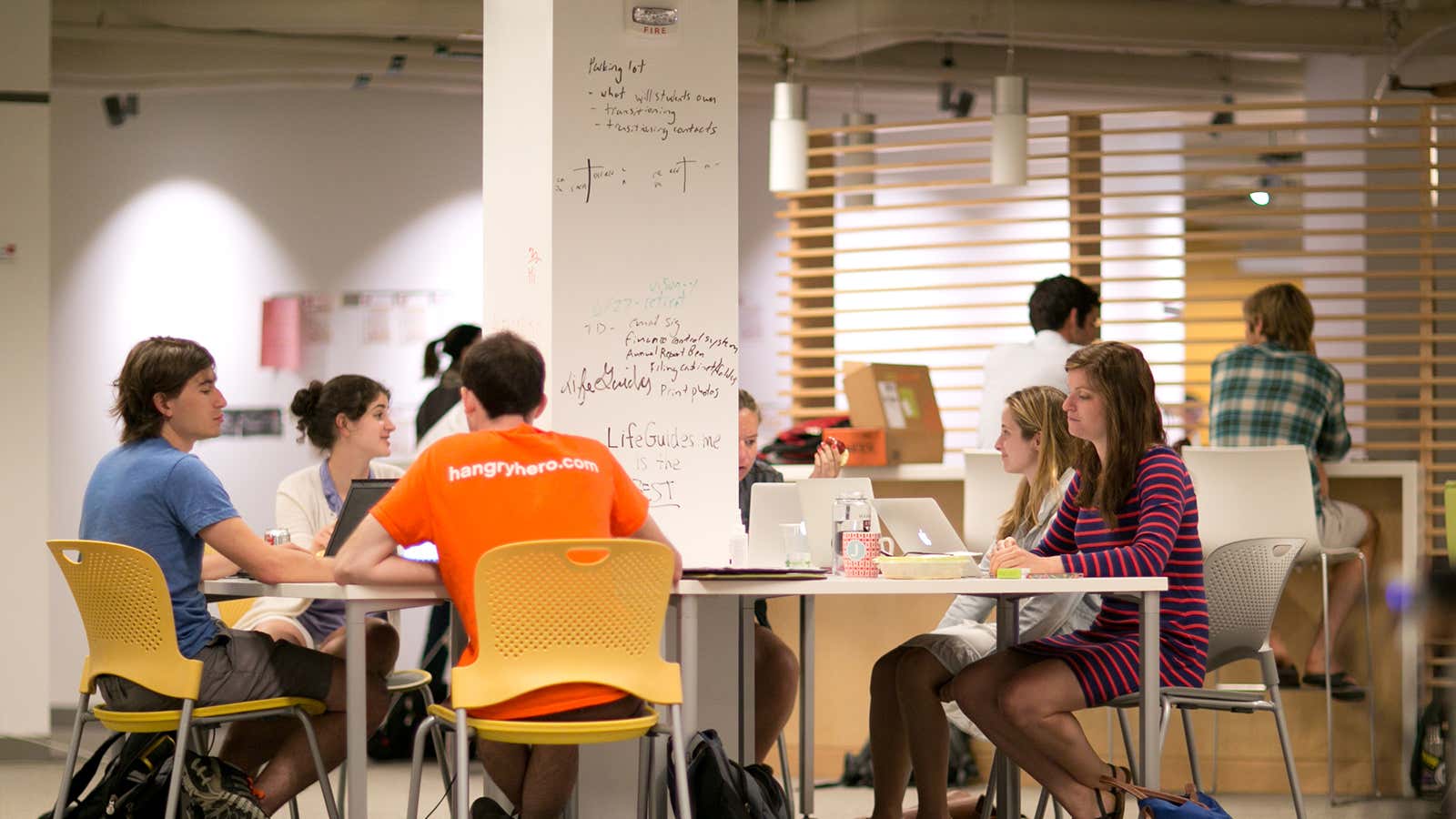 Students at Harvard’s i-lab.