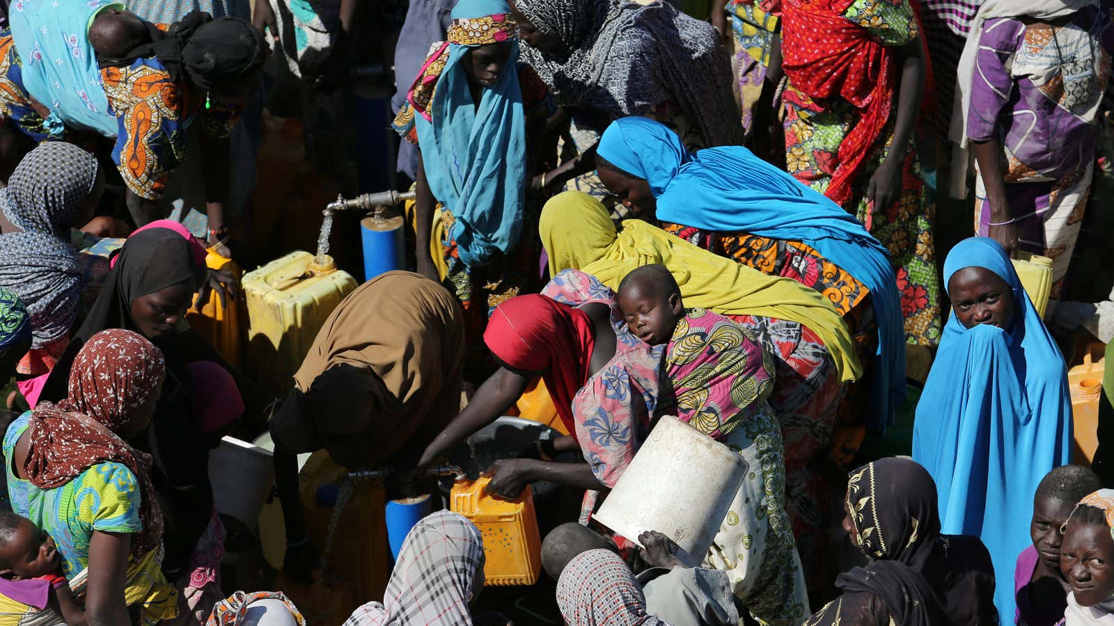 The Muna internally displaced people camp in Maiduguri, Nigeria.