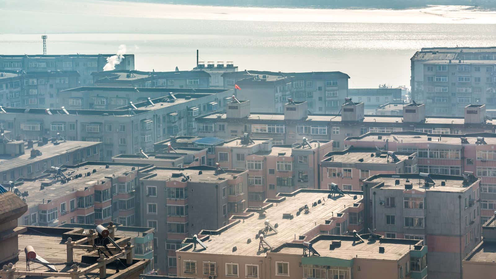 Solar panels can be seen on nearly every rooftop in Dandong, China.