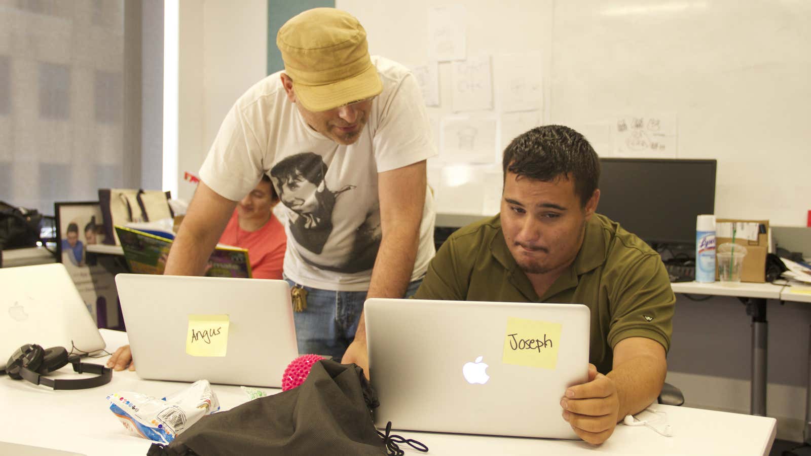 Joseph Leogrande, who is on the autism spectrum, learns to make a podcast with the education nonprofit Tech Kids Unlimited (TKU).