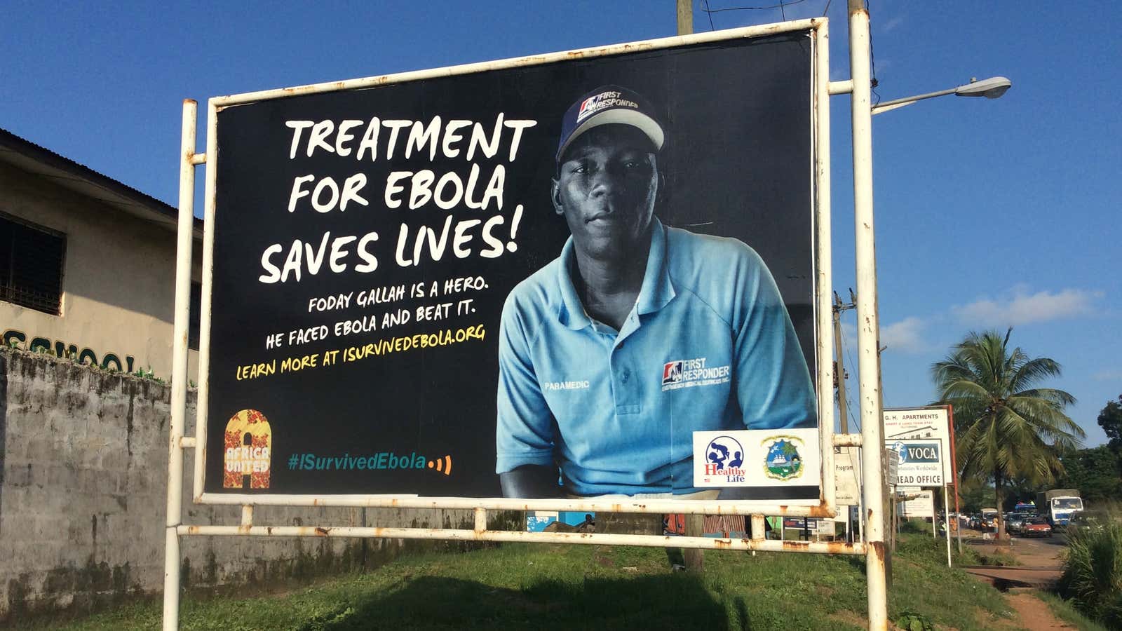 An informational Ebola billboard in Monrovia, Liberia.