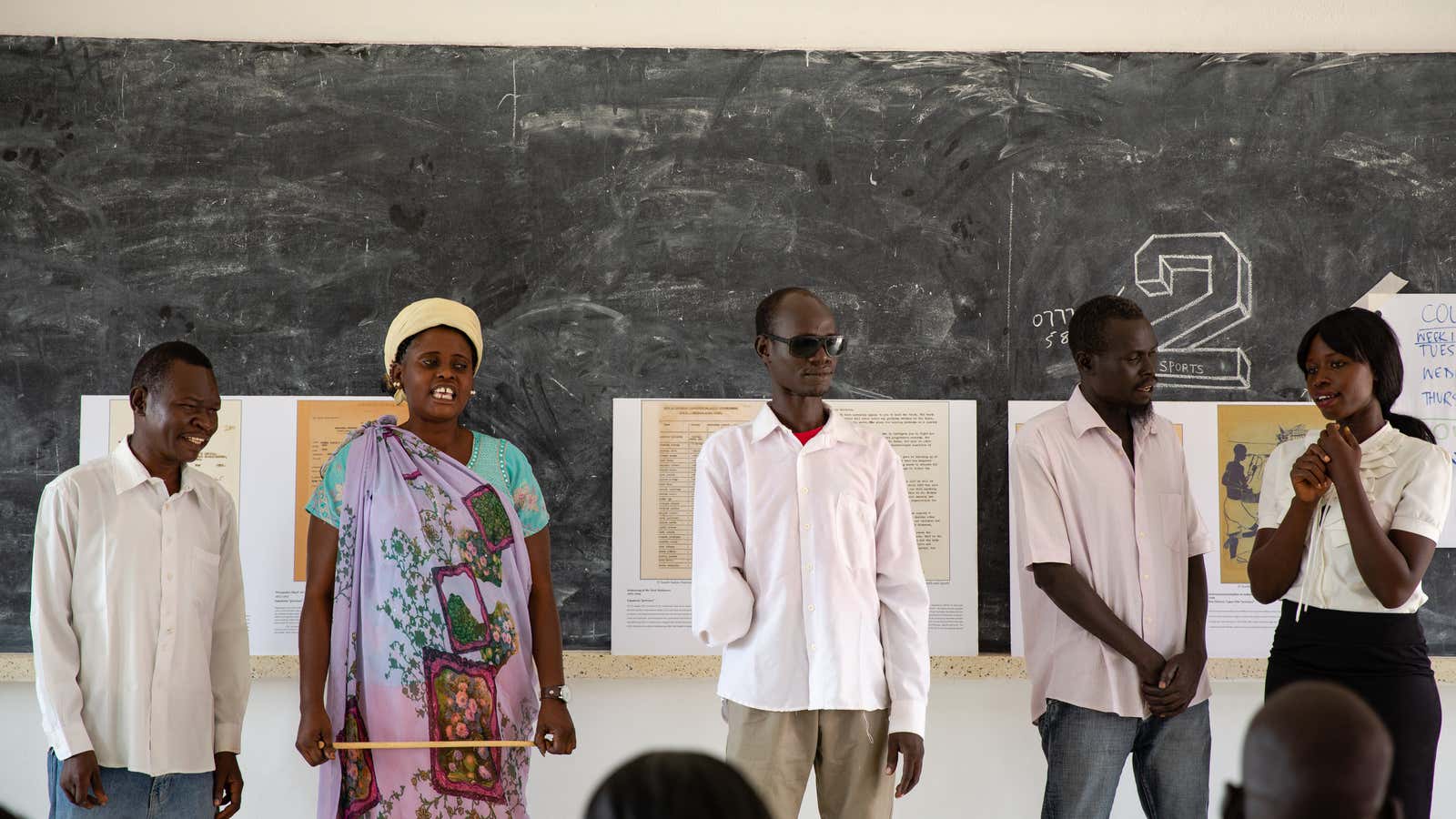 Likikiri actors doing play back theatre in Juba, South Sudan