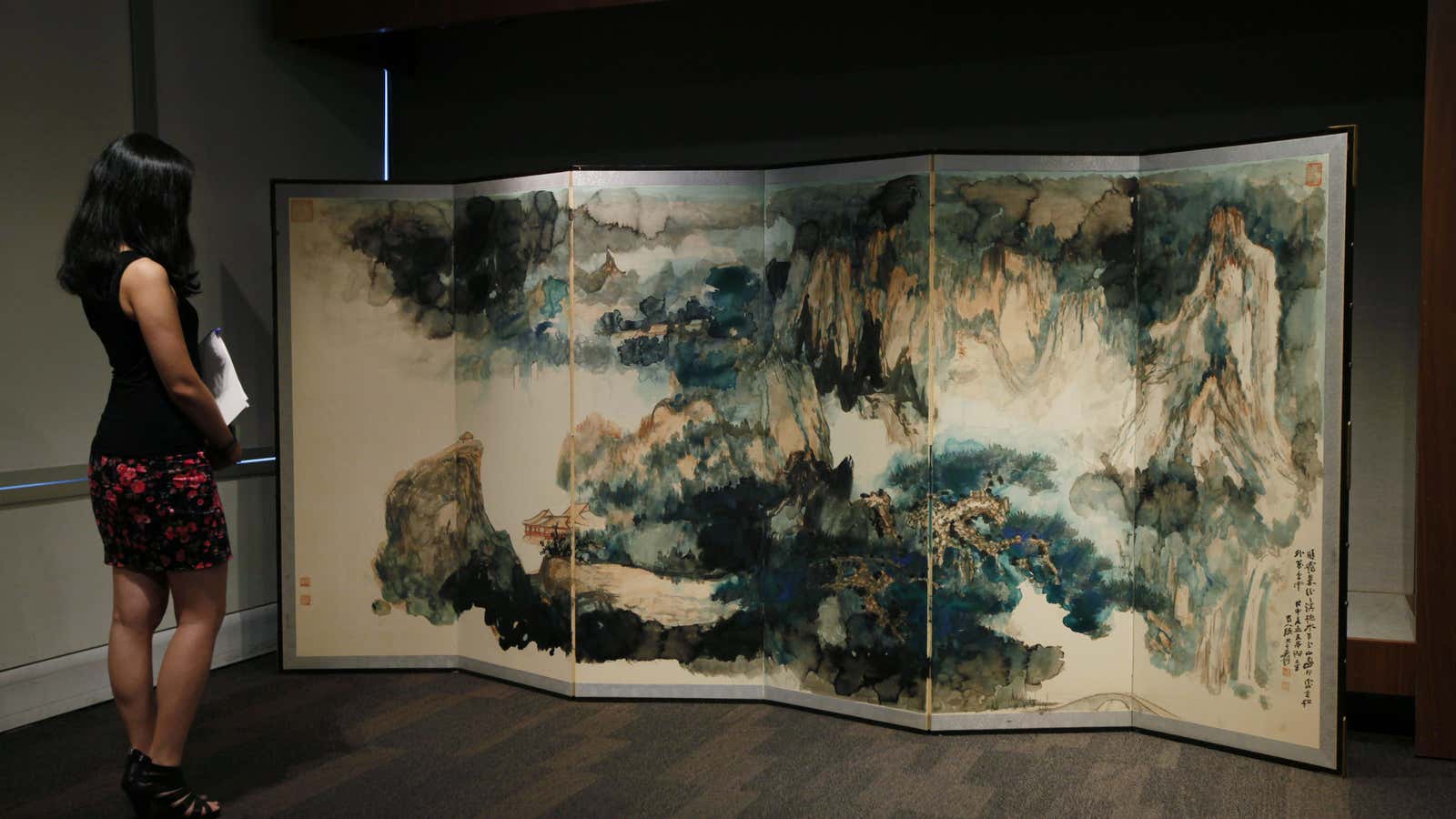 “Recluse in the Summer Mountains” by Zhang Daqian