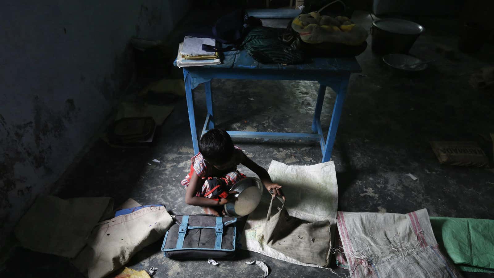 A classroom in rural India.