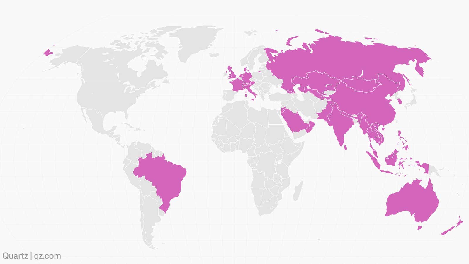 Countries that have joined or plan to join the Chinese-led Asian Infrastructure Investment Bank.