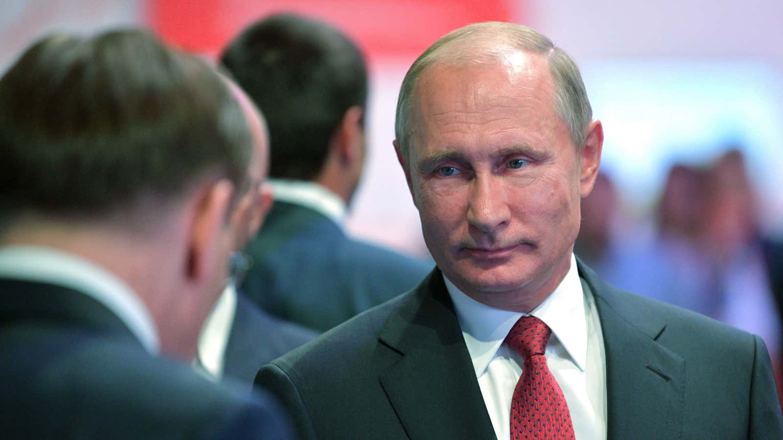 Russian President Vladimir Putin at a student event Friday.