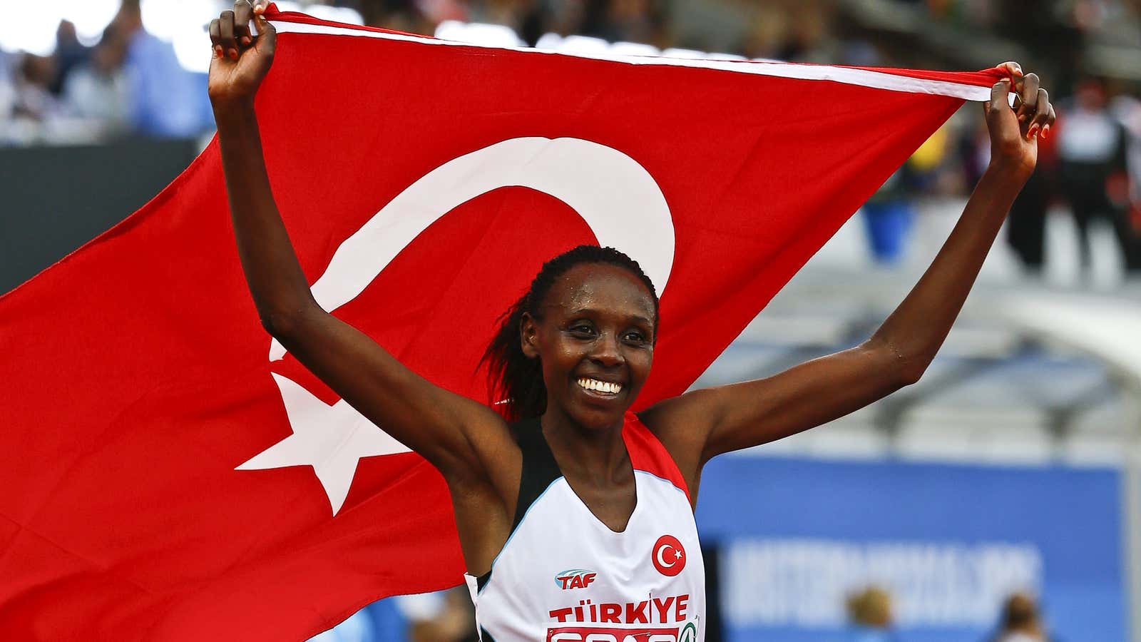 ‘Yes she Can’ – Turkey’s Kenyan-born runner Yasemin Can.