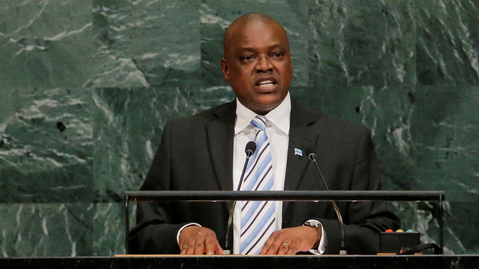 The new man in charge: Mokgweetsi Masisi.