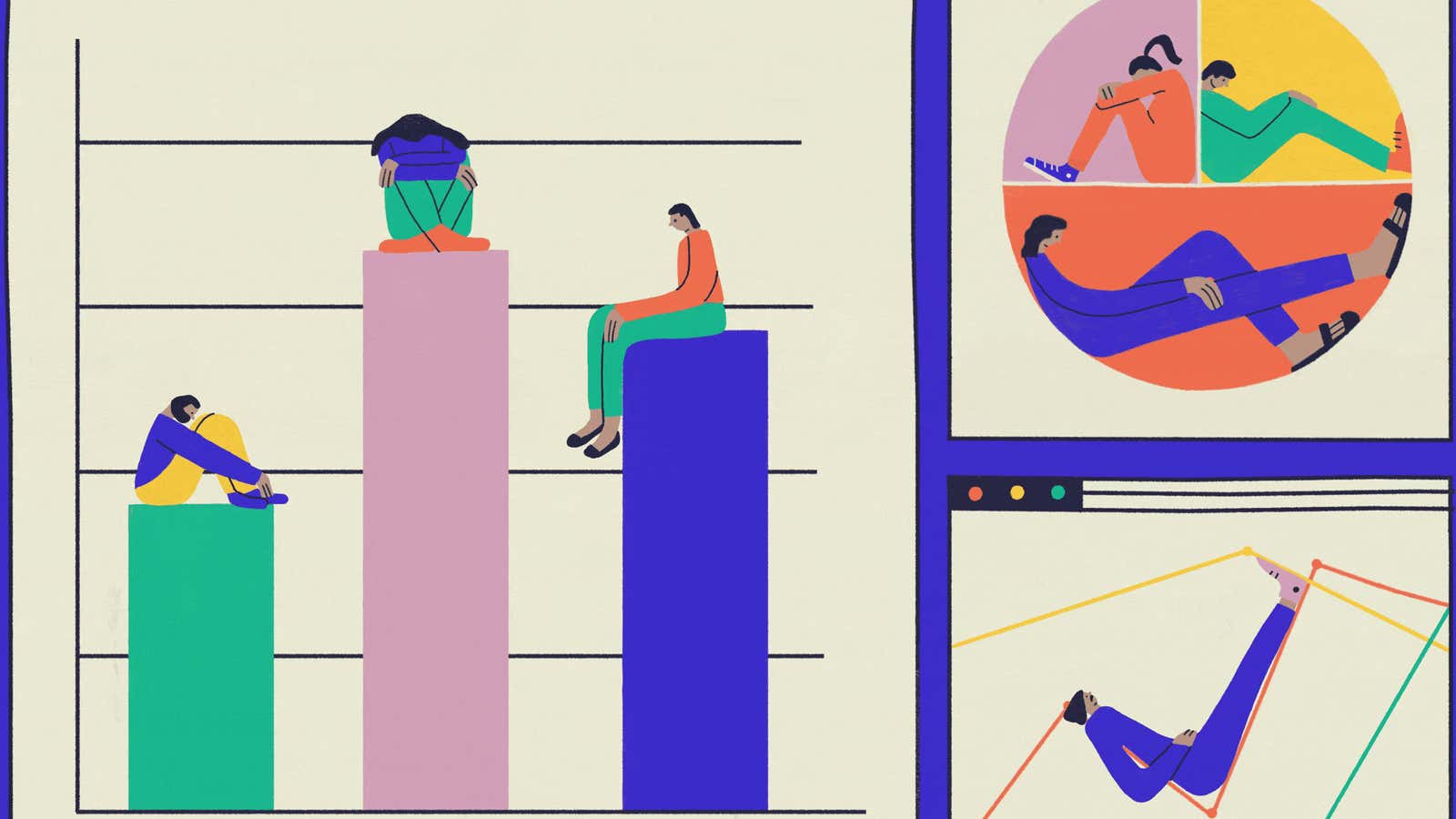 Illustration of how artificial intelligence could predict suicide.