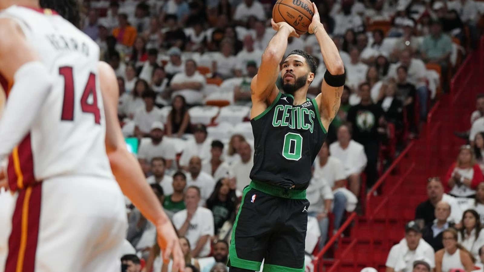 Image for Jayson Tatum, Celtics stifle Heat, take back home-court edge