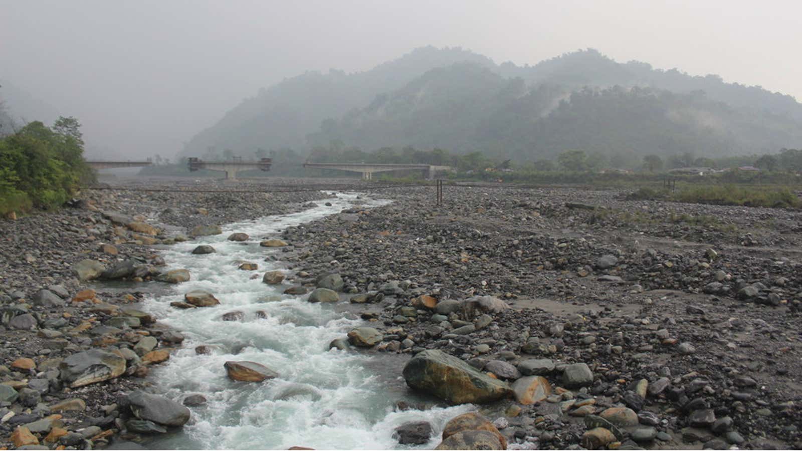 The Eze or Deopani river, near Roing.