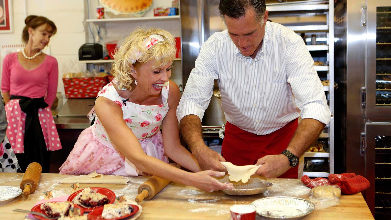 Noted capitalist Mitt Romney labors to expand the American pie.