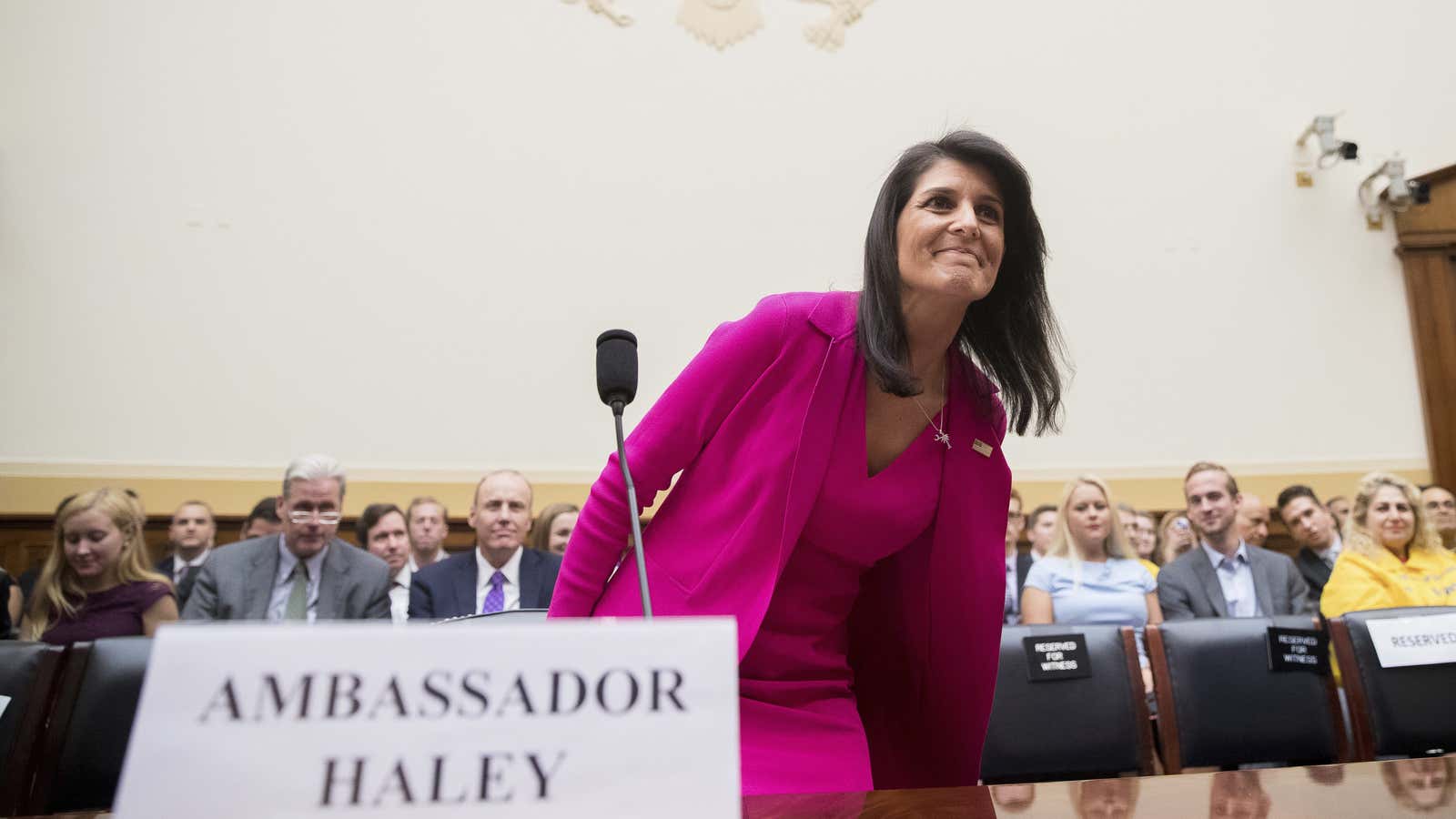 Or will it be secretary Haley?