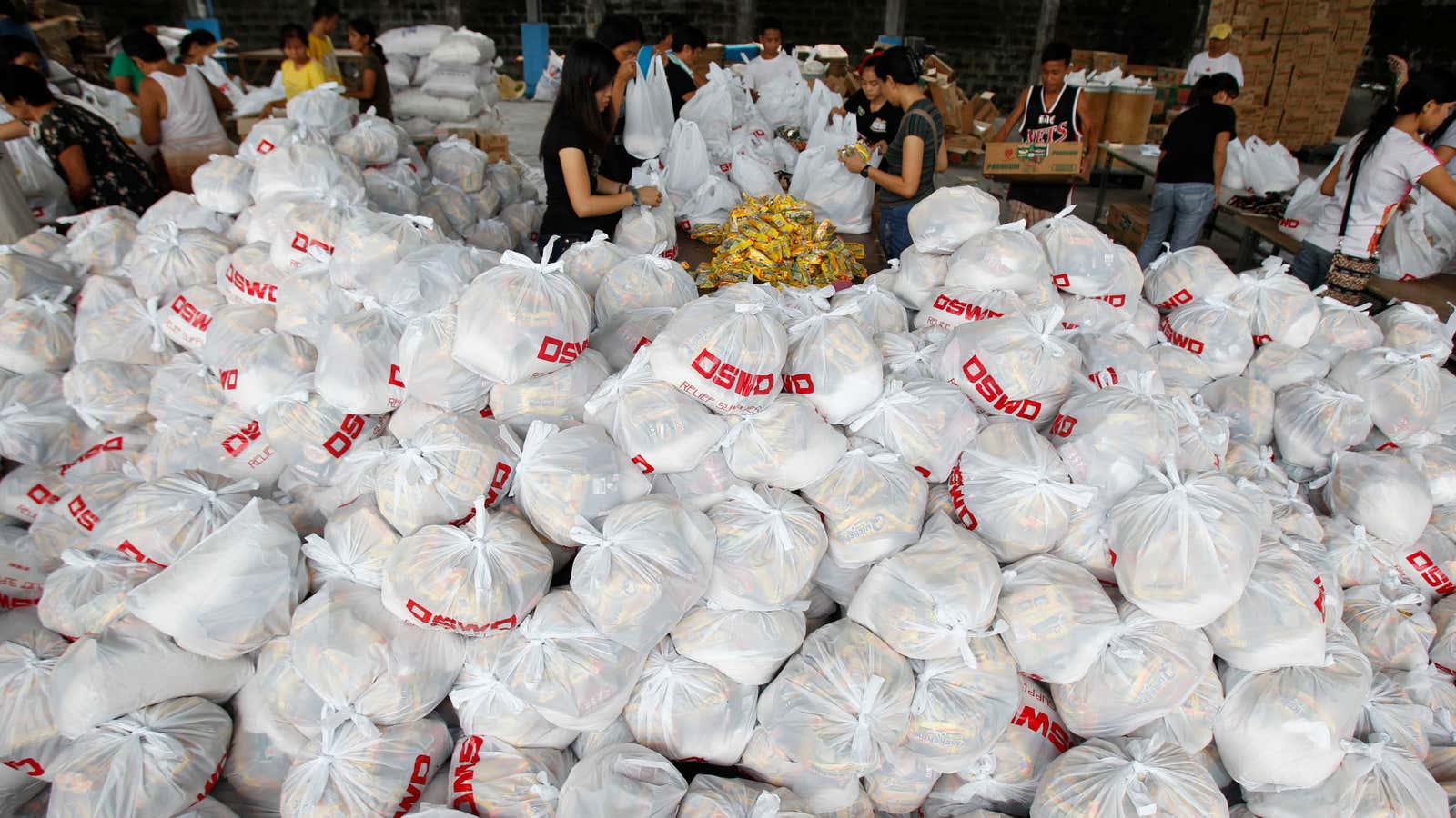 Gathering enough food to feed the millions displaced by typhoon Haiyan is one thing; getting it to those most in need is another.